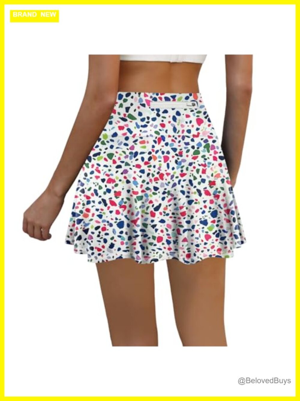 High Waisted Tennis Skort with Pockets Active Golf Skirt